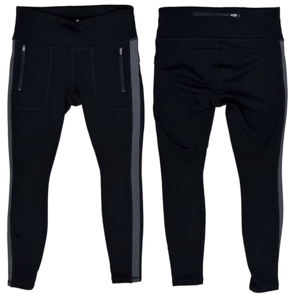 Athleta Street To Summit Tight Fleece Lined Reflective Legging Pants Black - Picture 3 of 10